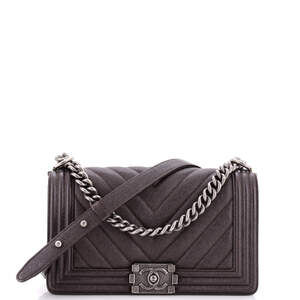 Chanel Boy Flap Bag Chevron Caviar Old #253451C39B